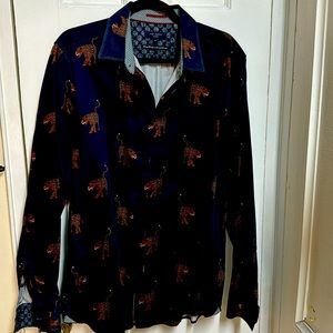 ted baker rare leopard print button up